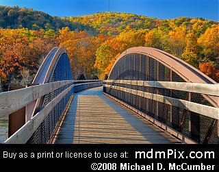 Low Ohiopyle Bridge at Ohiopyle State Park, Pennsylvania picture 007 - October 28, 2007