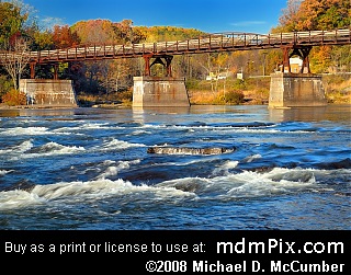 Low Ohiopyle Bridge at Ohiopyle State Park, Pennsylvania picture 012 - October 29, 2007