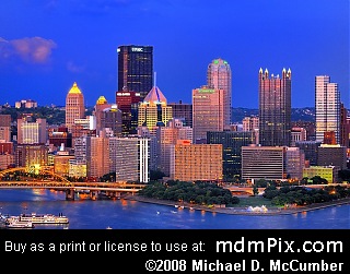 Pittsburgh Skyline at Pittsburgh, Pennsylvania picture 026 - August 29, 2009
