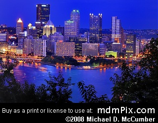 Pittsburgh Skyline at Pittsburgh, Pennsylvania picture 032 - August 29, 2009