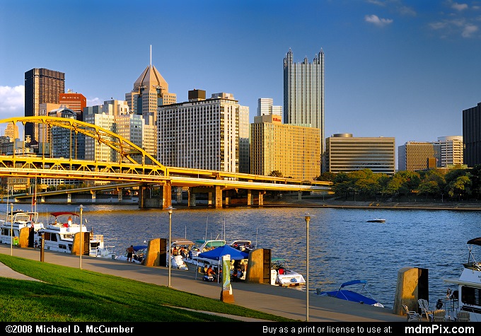 Downtown Pittsburgh and Allegheny River picture taken on October 6, 2007.