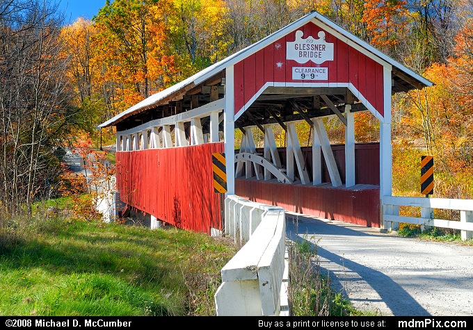 Glessner Covered Bridge picture from Stoneycreek Township, PA taken on October 19, 2008.