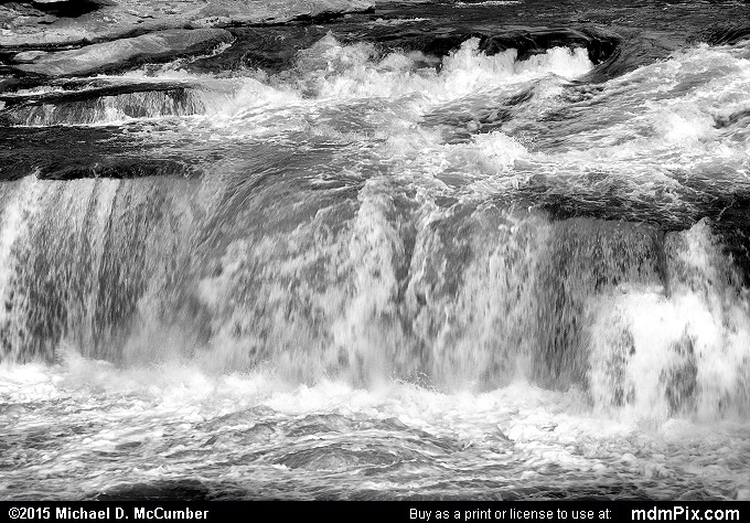 Ohiopyle Falls (Ohiopyle Falls Black and White Picture 023 - October 22, 2015 from Ohiopyle State Park, Pennsylvania)