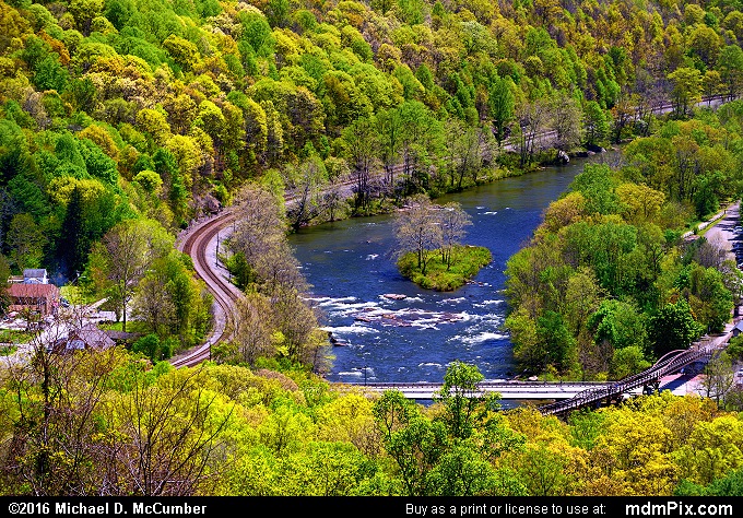 Railroad Tracks (Railroad Tracks Picture 016 - May 8, 2016 from Ohiopyle State Park, Pennsylvania)
