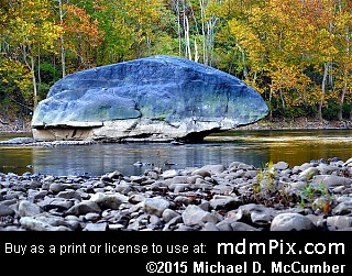 View from Erratic Rocks and Island in Youghiogheny River