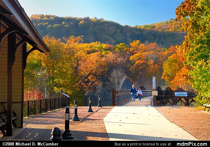 View from Train Station and Low Ohiopyle Bridge