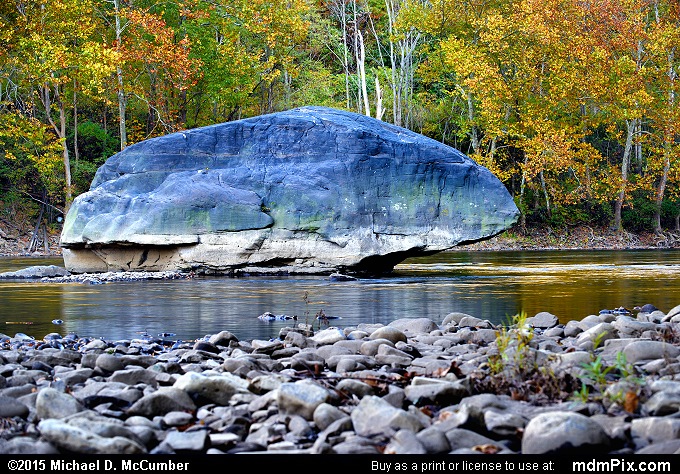 View from Erratic Rocks and Island in Youghiogheny River