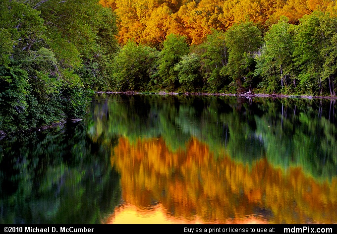 Youghiogheny River with Sunset Gold near Connellsville Picture ( Connellsville, PA) 